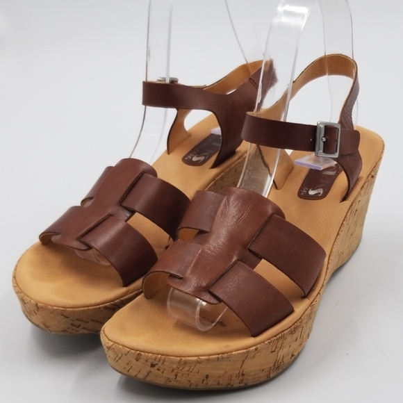 korks madera platform wedge